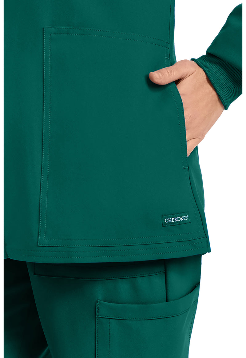 Hunter Green - Women's Zip Up Scrub Scrub Jacket (View 2)