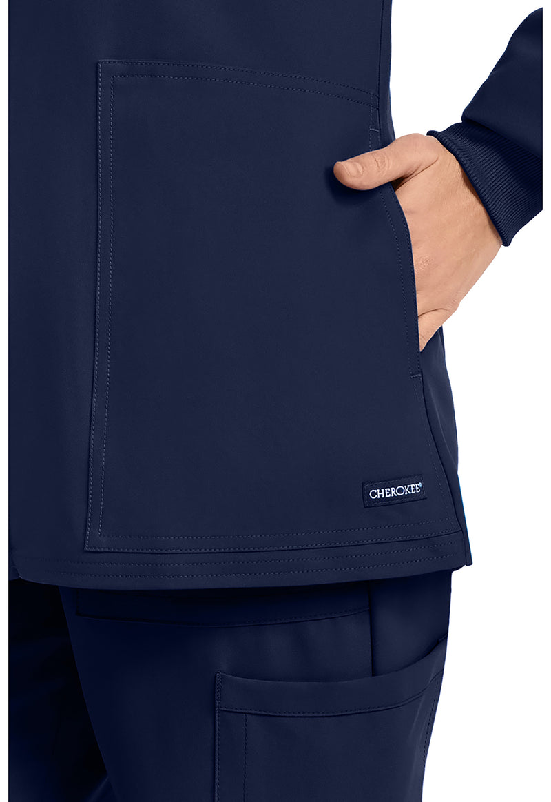 Navy - Women's Zip Up Scrub Scrub Jacket (View 2)