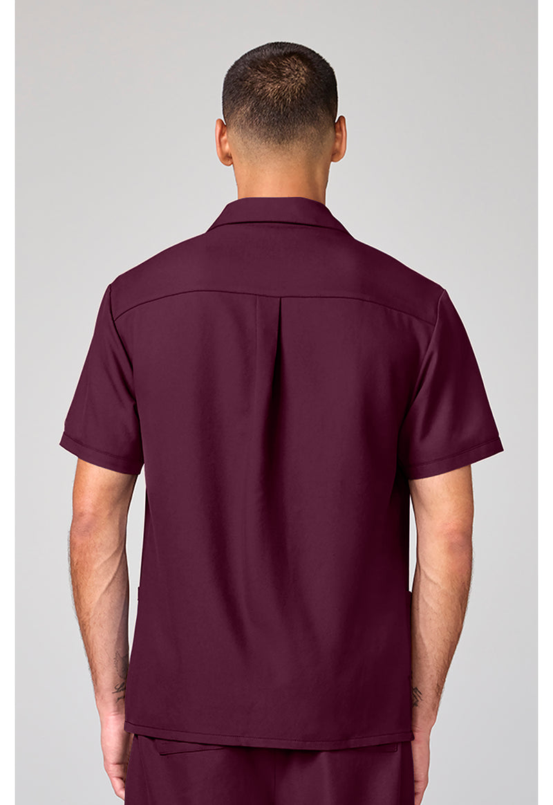 Wine - Men's Full Zip Jacket (Back)