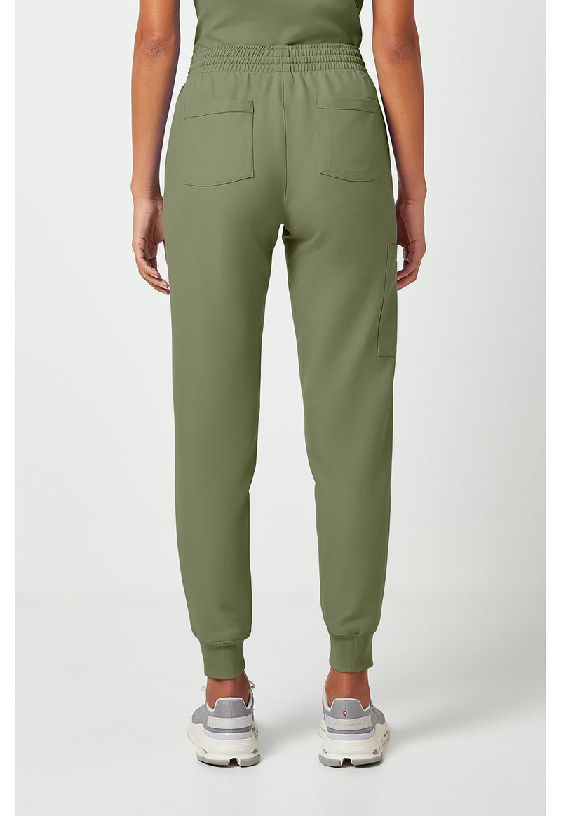 Olive - Cherokee WW Originals Ultra Women Scrub Pants - Back View