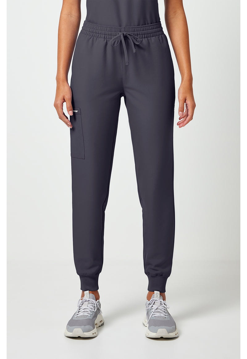 Pewter - Cherokee WW Originals Ultra Women Scrub Pants - Front View