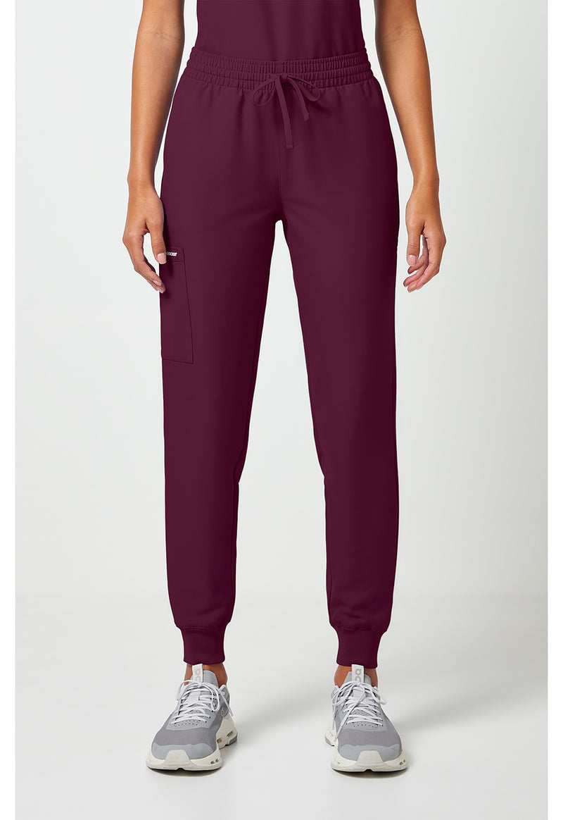Wine - Cherokee WW Originals Ultra Women Scrub Pants - Front View