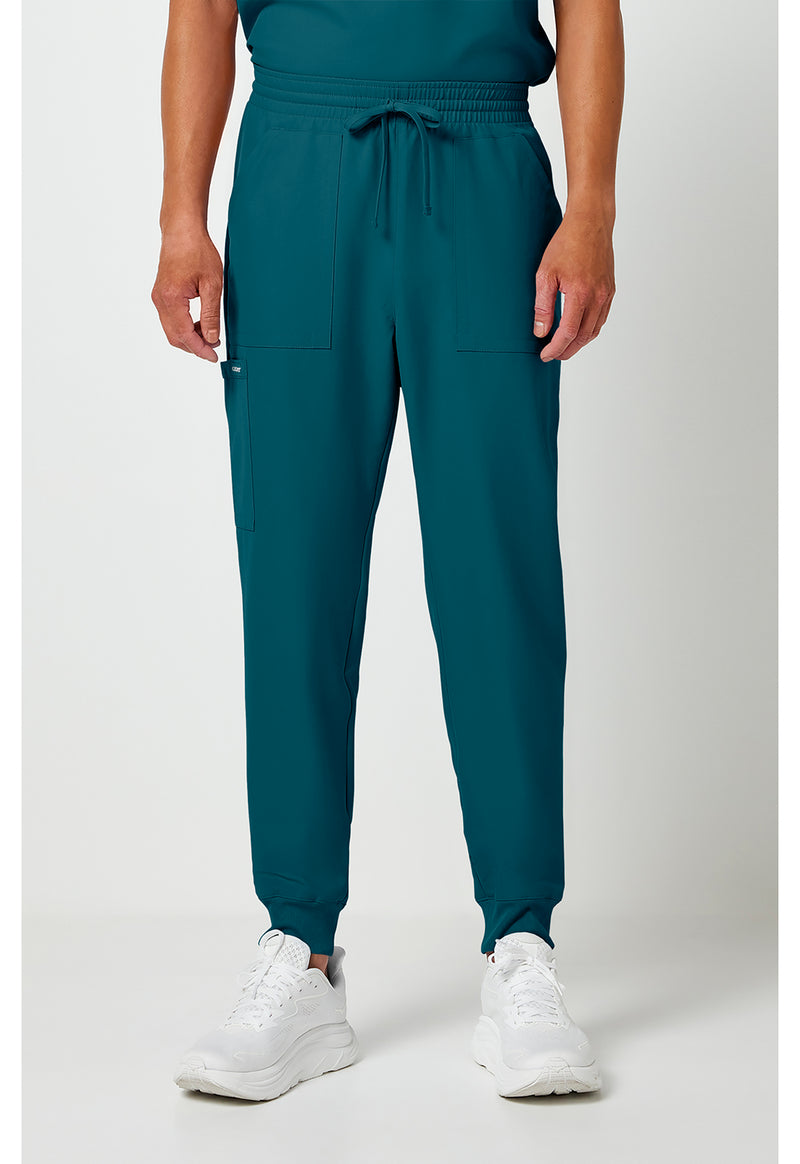 Caribbean Blue - Cherokee WW Originals Ultra Men Scrub Pants - Front View
