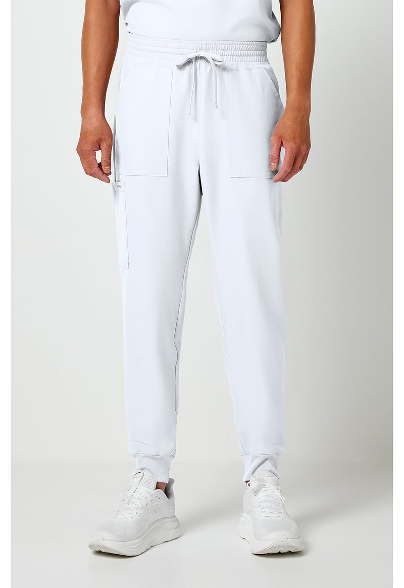 White - Cherokee WW Originals Ultra Men Scrub Pants - Front View