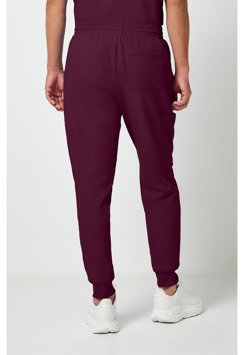 Wine - Cherokee WW Originals Ultra Men Scrub Pants - Back View