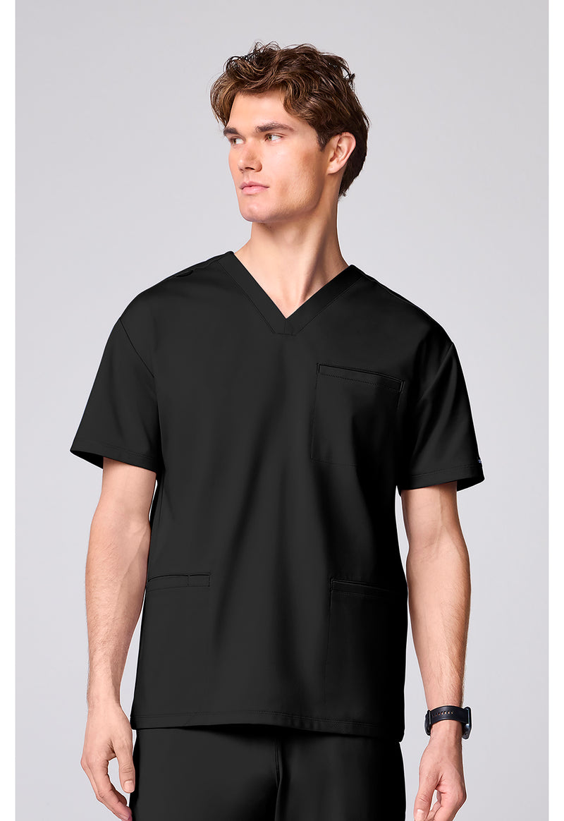 Black - Men's 3 Pocket V-neck Top