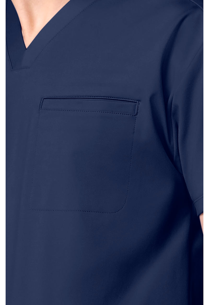 Navy - Men's 3 Pocket V-neck Top (View 4)