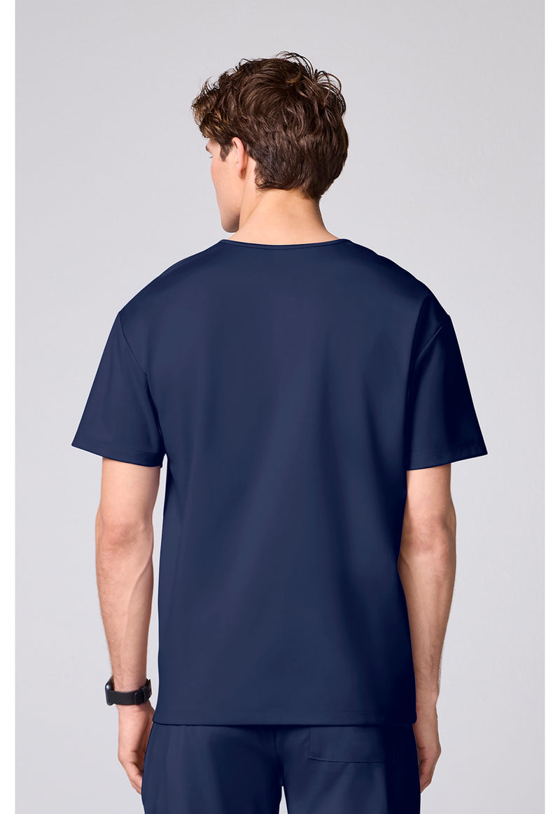 Navy - Men's 3 Pocket V-neck Top (Back)