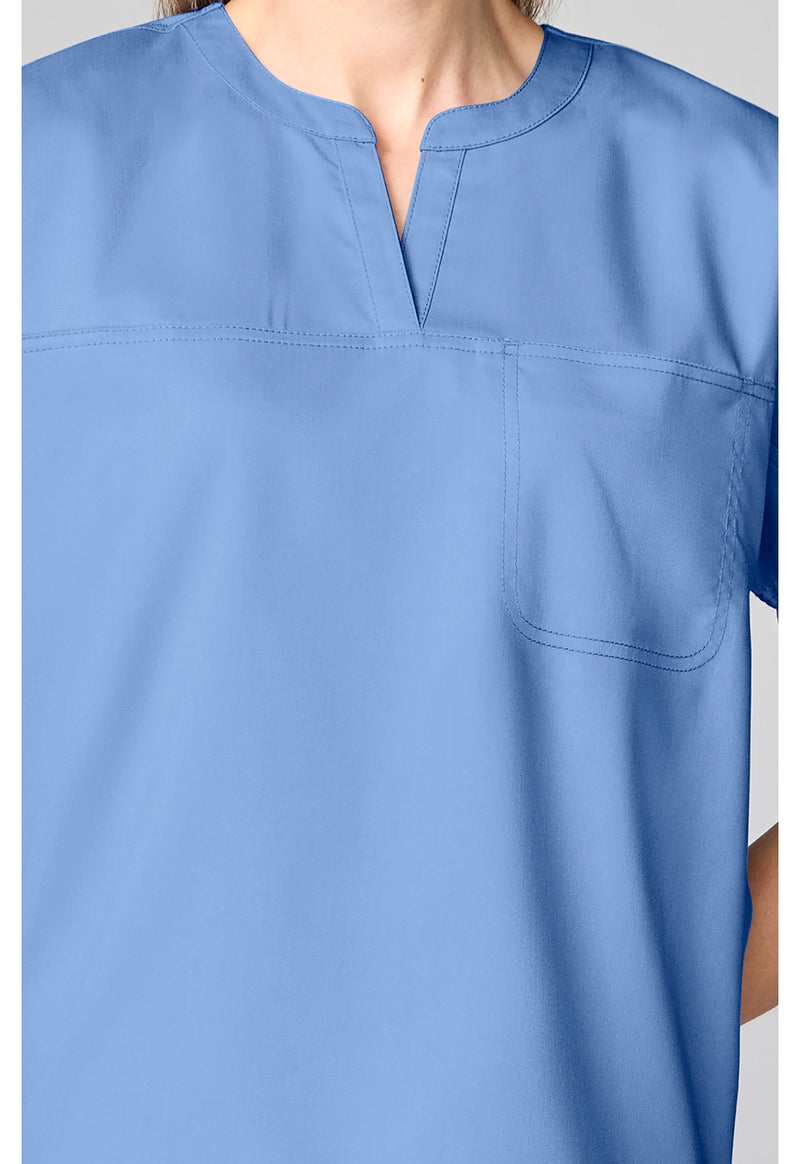 Ciel Blue - Mandarin Collar Top (View 2)