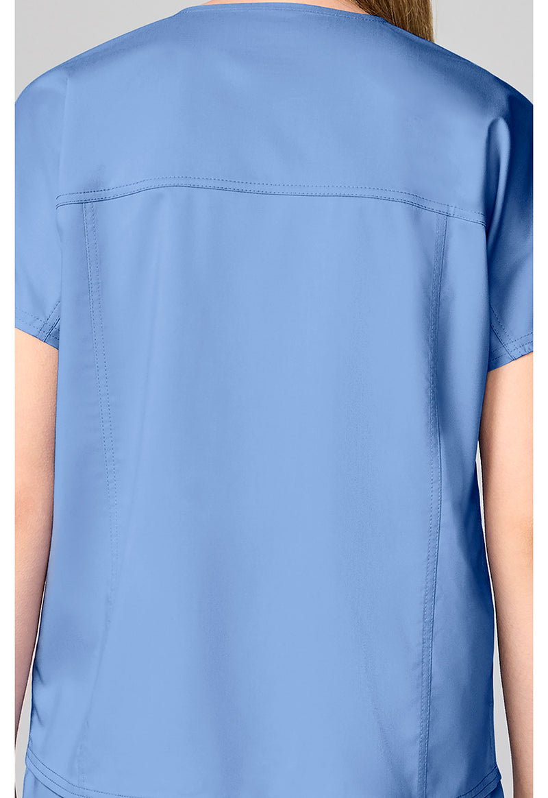 Ciel Blue - Mandarin Collar Top (View 4)