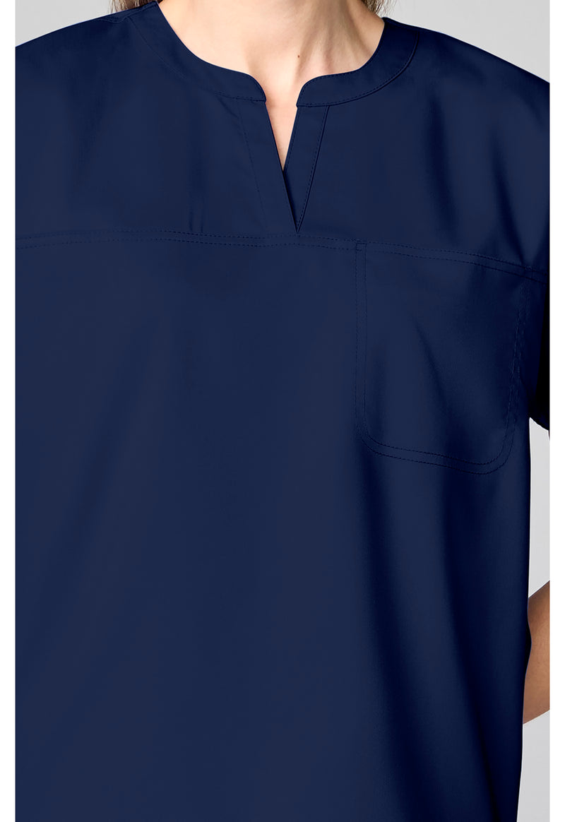 Navy - Mandarin Collar Top (View 2)