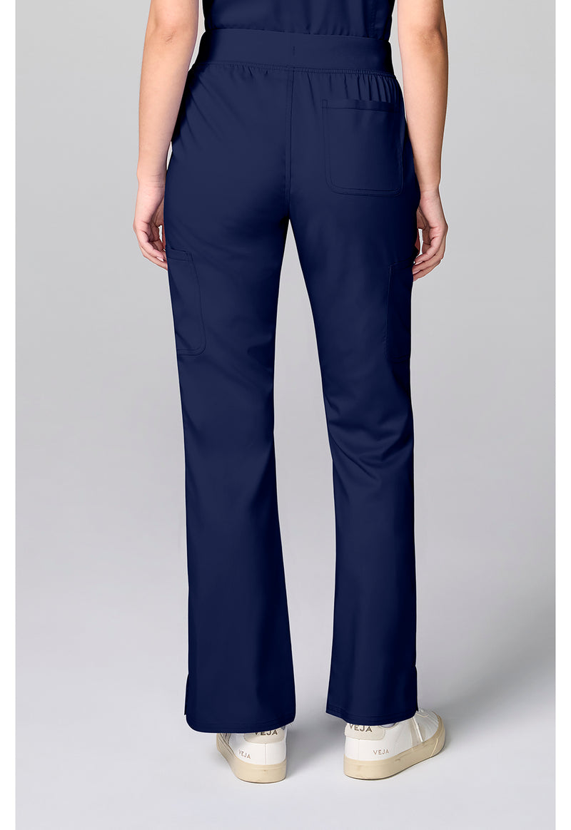 Navy - Flared Cargo Pant (Back)