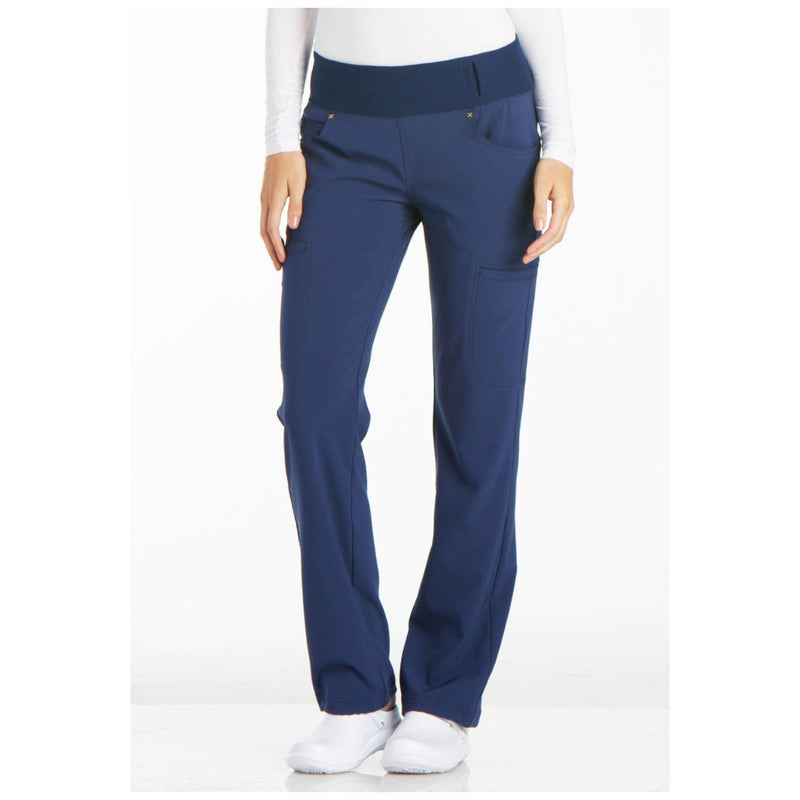 navy - Mid Rise Straight Leg Pull-on Pant