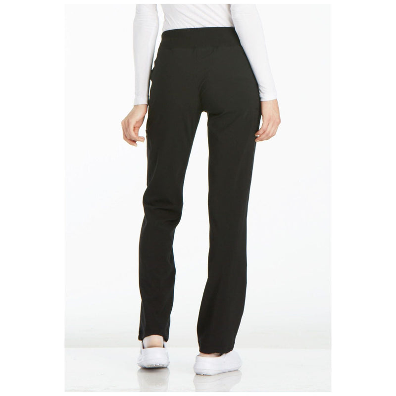 black - Mid Rise Straight Leg Pull-on Pant