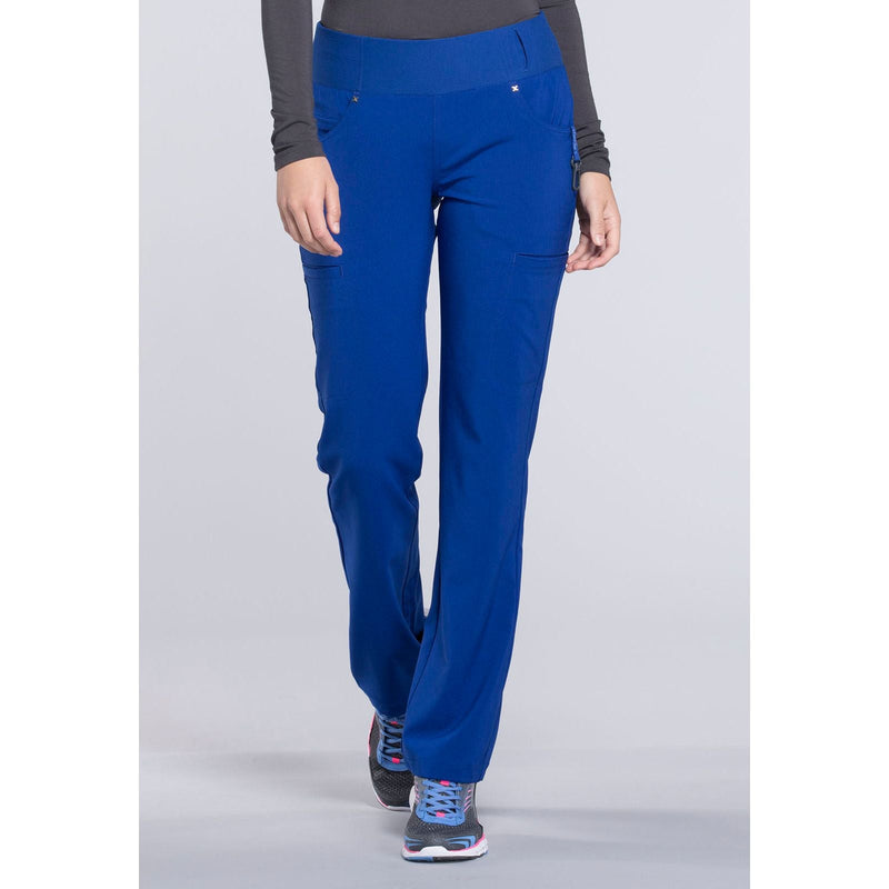 galaxy blue - Mid Rise Straight Leg Pull-on Pant