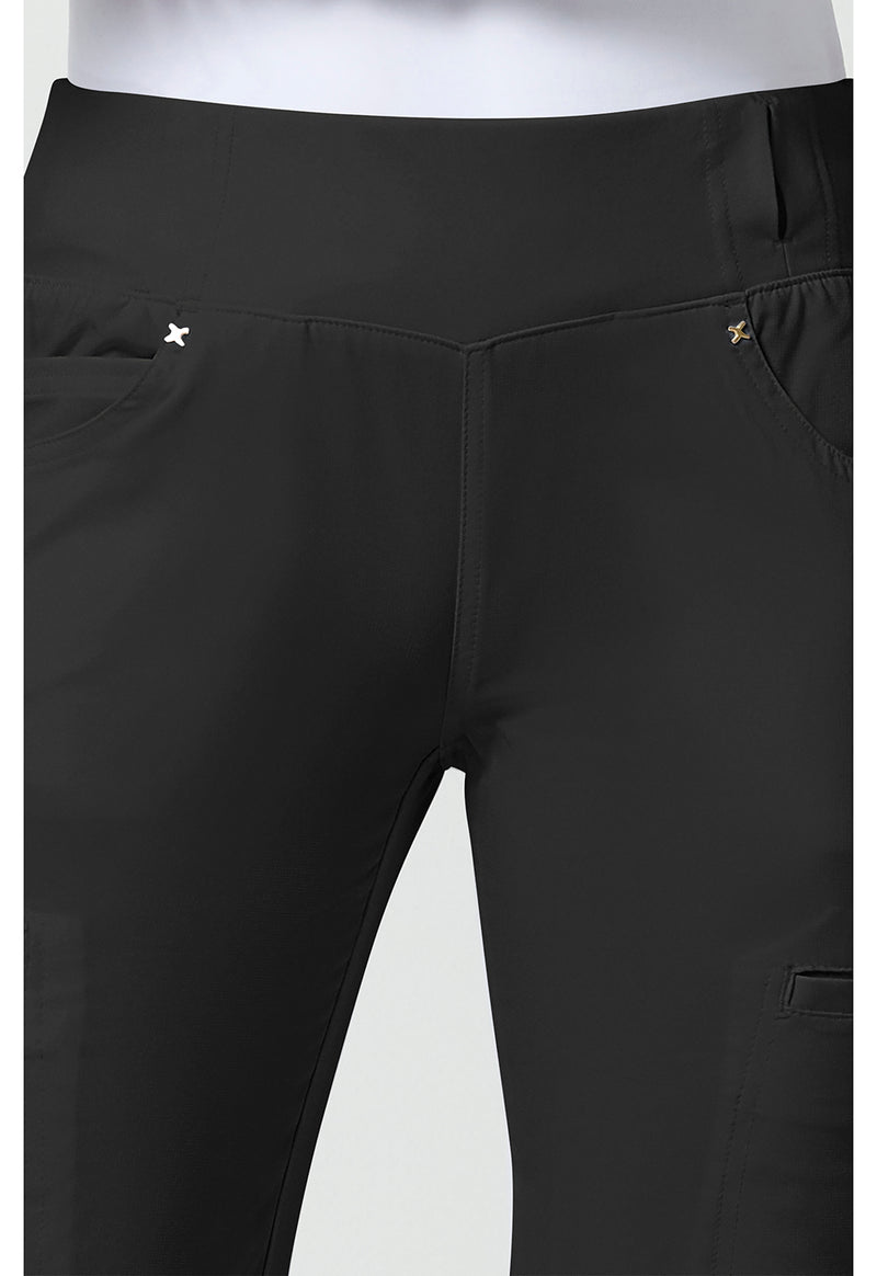 black - Mid Rise Straight Leg Pull-on Pant (View 2)