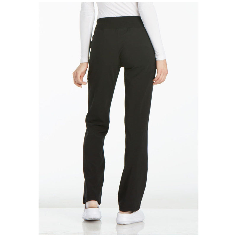 black - Mid Rise Straight Leg Pull-on Pant