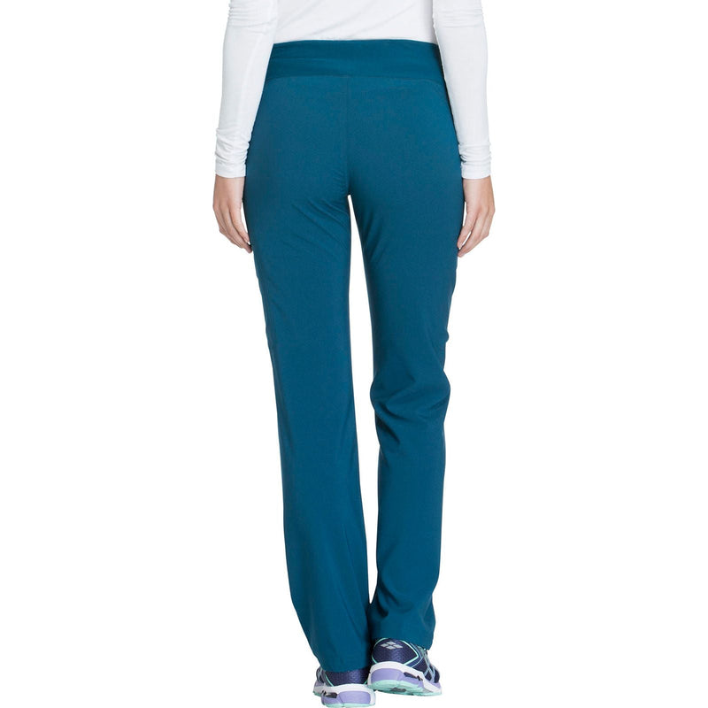caribbean blue - Mid Rise Straight Leg Pull-on Pant