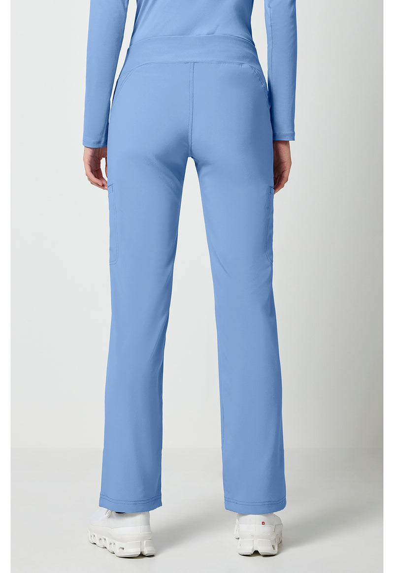 ciel blue - Mid Rise Straight Leg Pull-on Pant (Back)