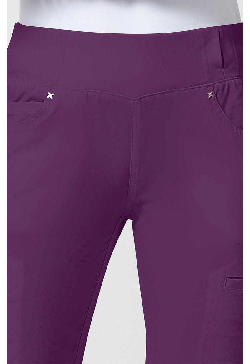 eggplant - Mid Rise Straight Leg Pull-on Pant (View 2)