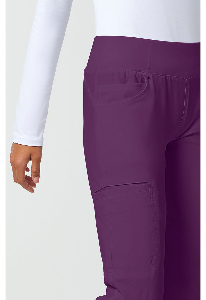 eggplant - Mid Rise Straight Leg Pull-on Pant (View 3)