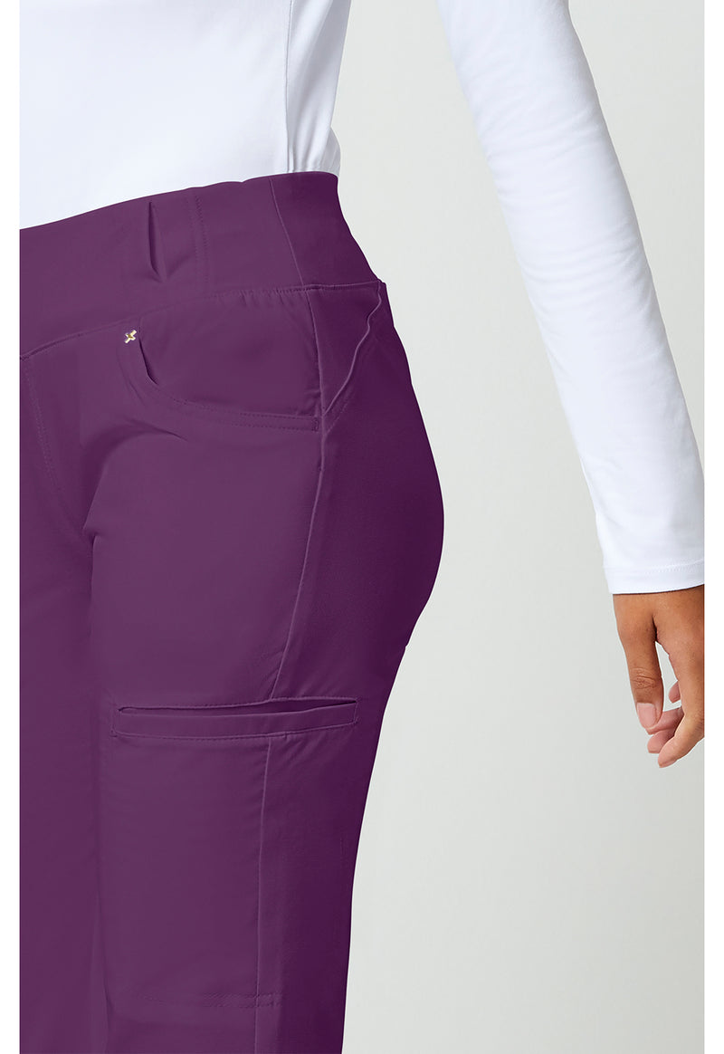 eggplant - Mid Rise Straight Leg Pull-on Pant (View 4)