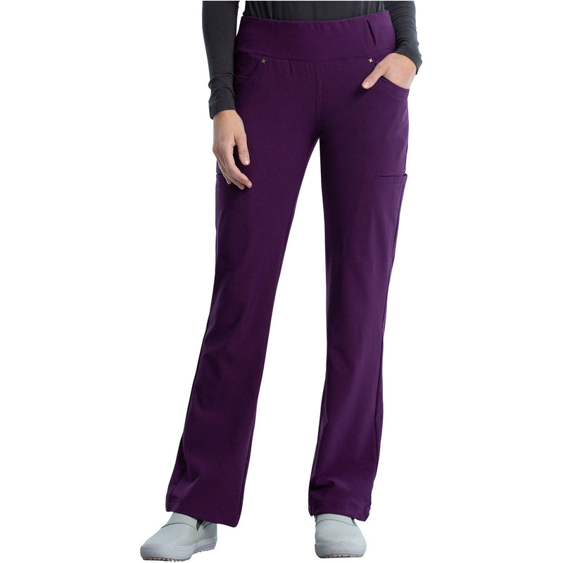 eggplant - Mid Rise Straight Leg Pull-on Pant