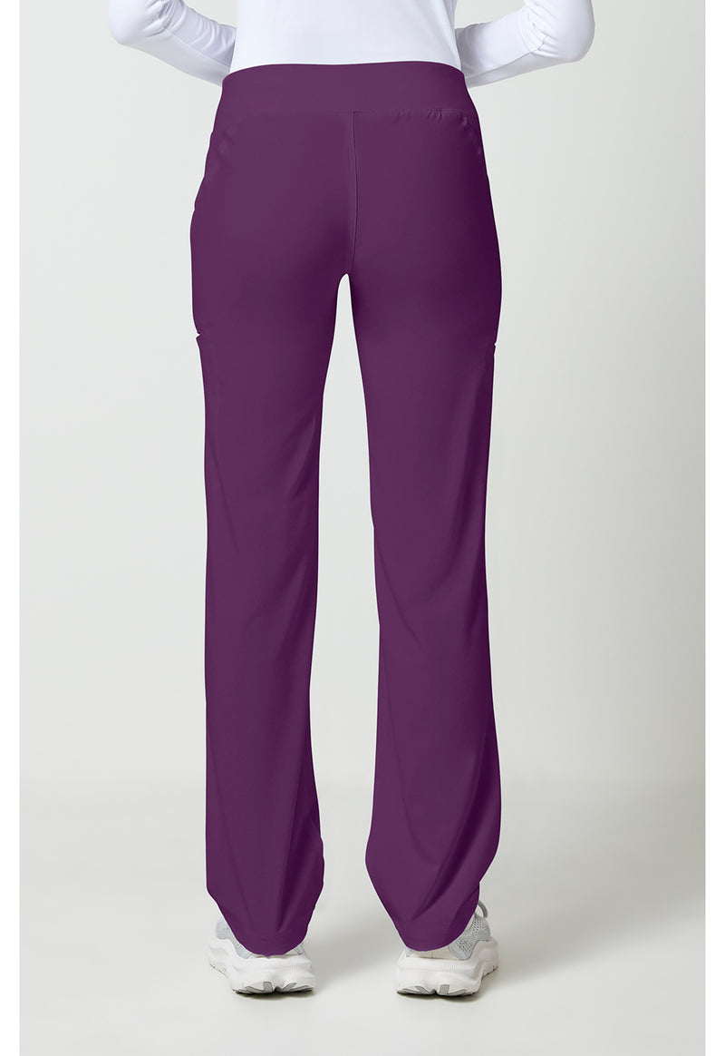 eggplant - Mid Rise Straight Leg Pull-on Pant (Back)