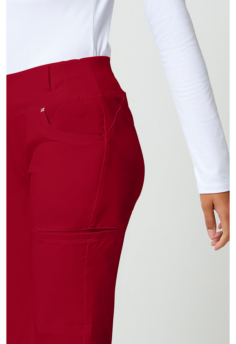 red - Mid Rise Straight Leg Pull-on Pant (View 4)