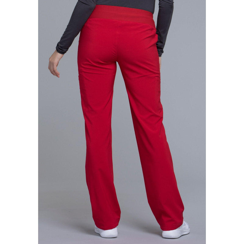 red - Mid Rise Straight Leg Pull-on Pant