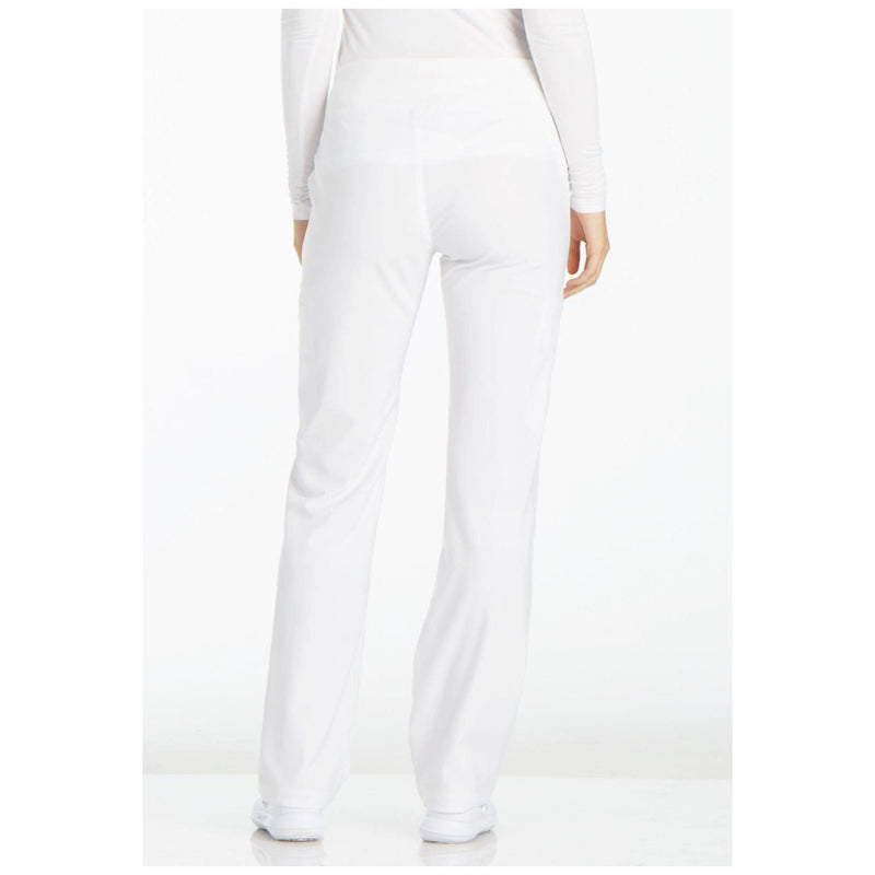 white - Mid Rise Straight Leg Pull-on Pant