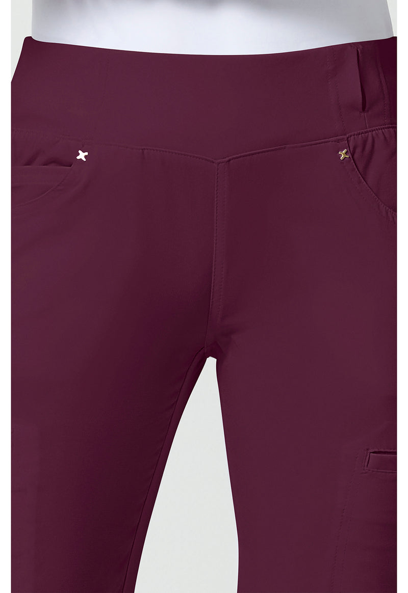 wine - Mid Rise Straight Leg Pull-on Pant (View 2)