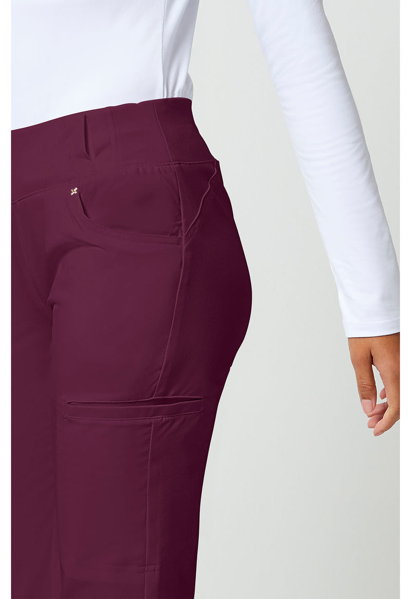 wine - Mid Rise Straight Leg Pull-on Pant (View 4)