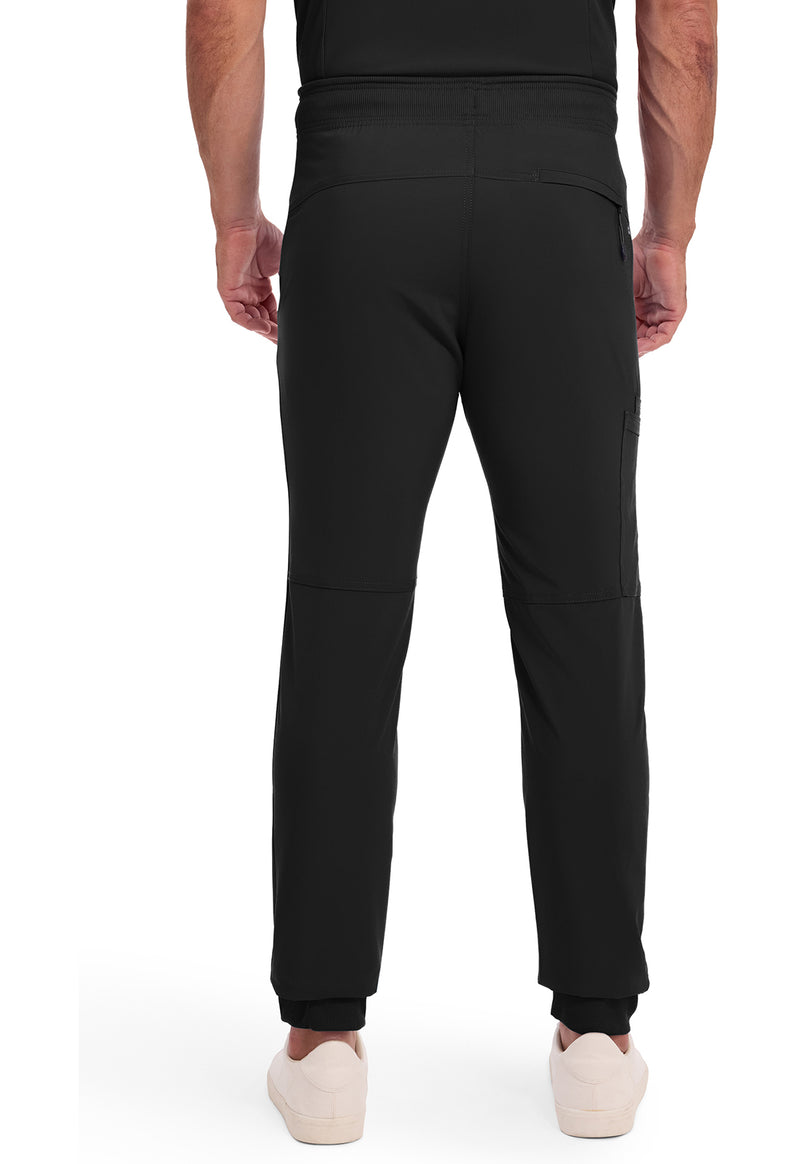 Black - Cherokee IN Infinity Men Scrub Pants - Back View