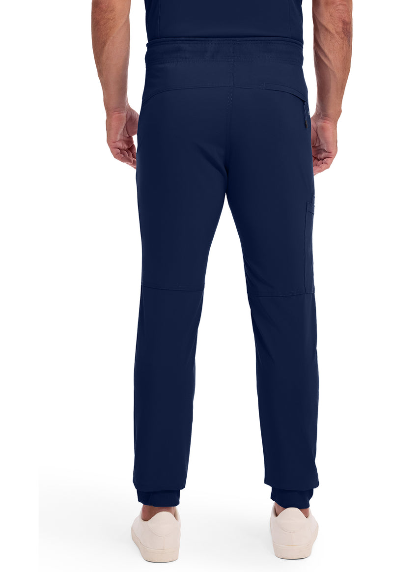 Navy - Cherokee IN Infinity Men Scrub Pants - Back View