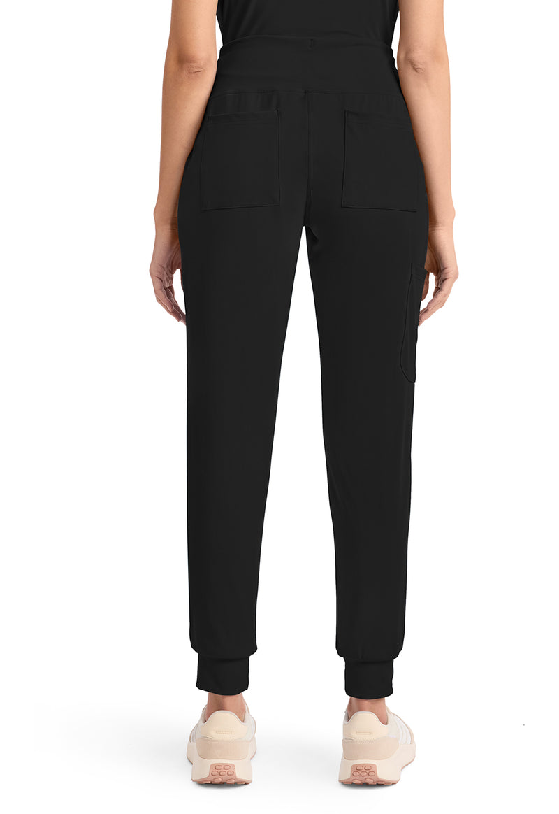 Black - Cherokee Achieve Women Scrub Pants - Back View