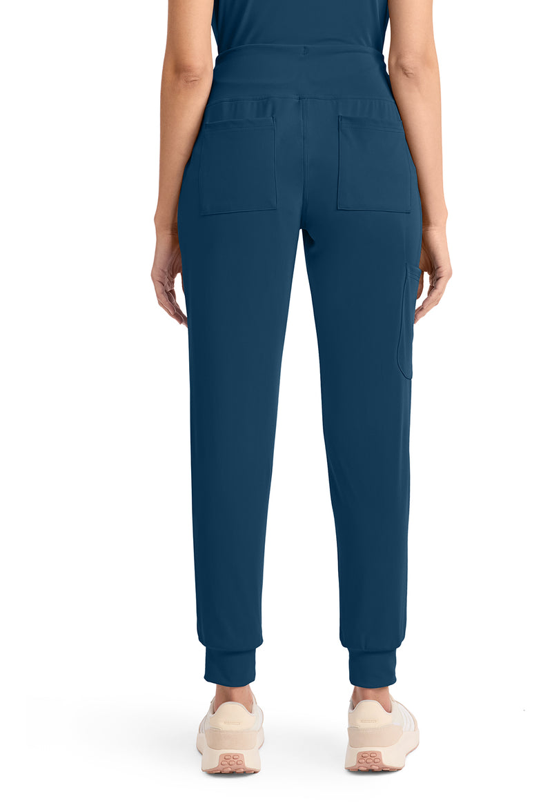 Caribbean Blue - Cherokee Achieve Women Scrub Pants - Back View