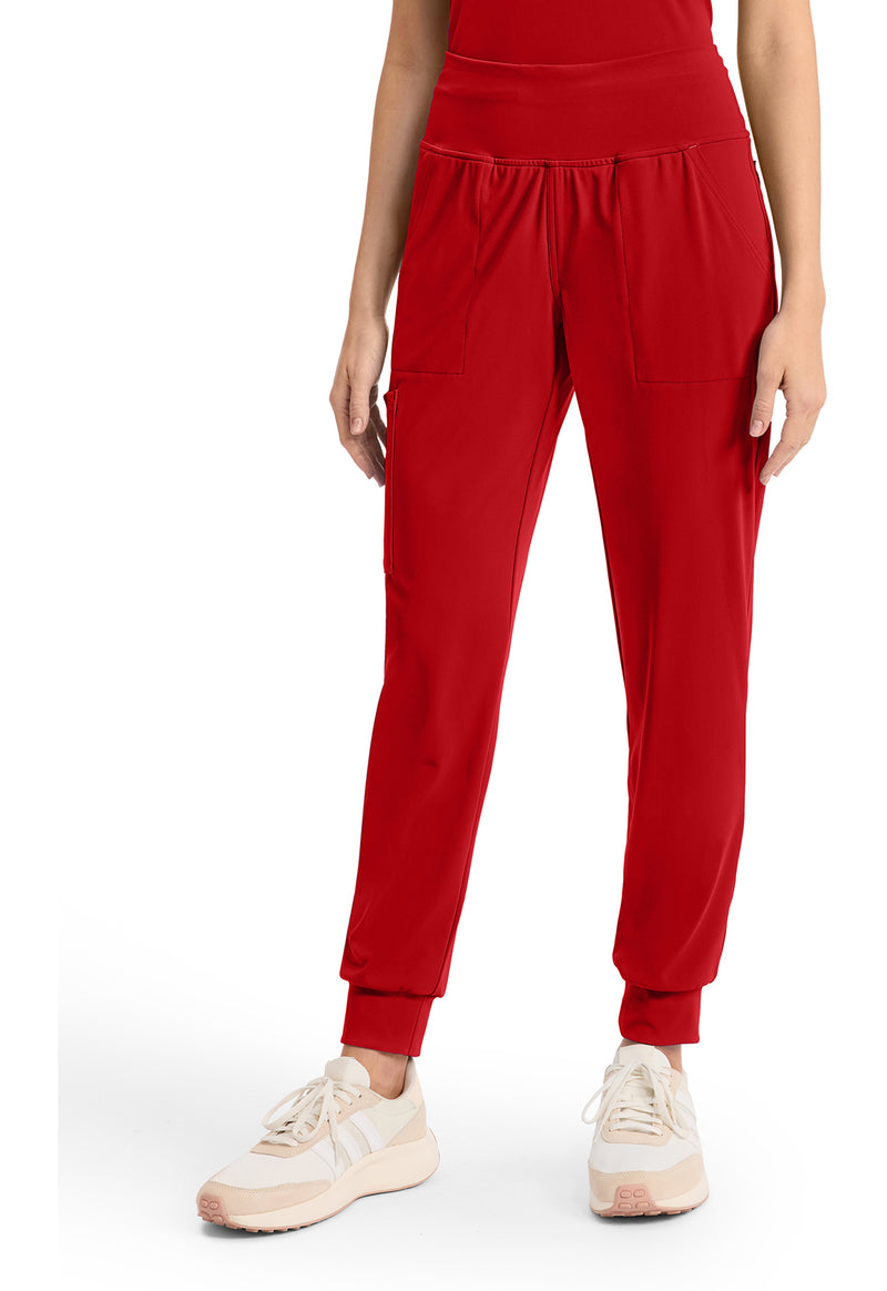 RED - Cherokee Achieve Women Scrub Pants - Front View
