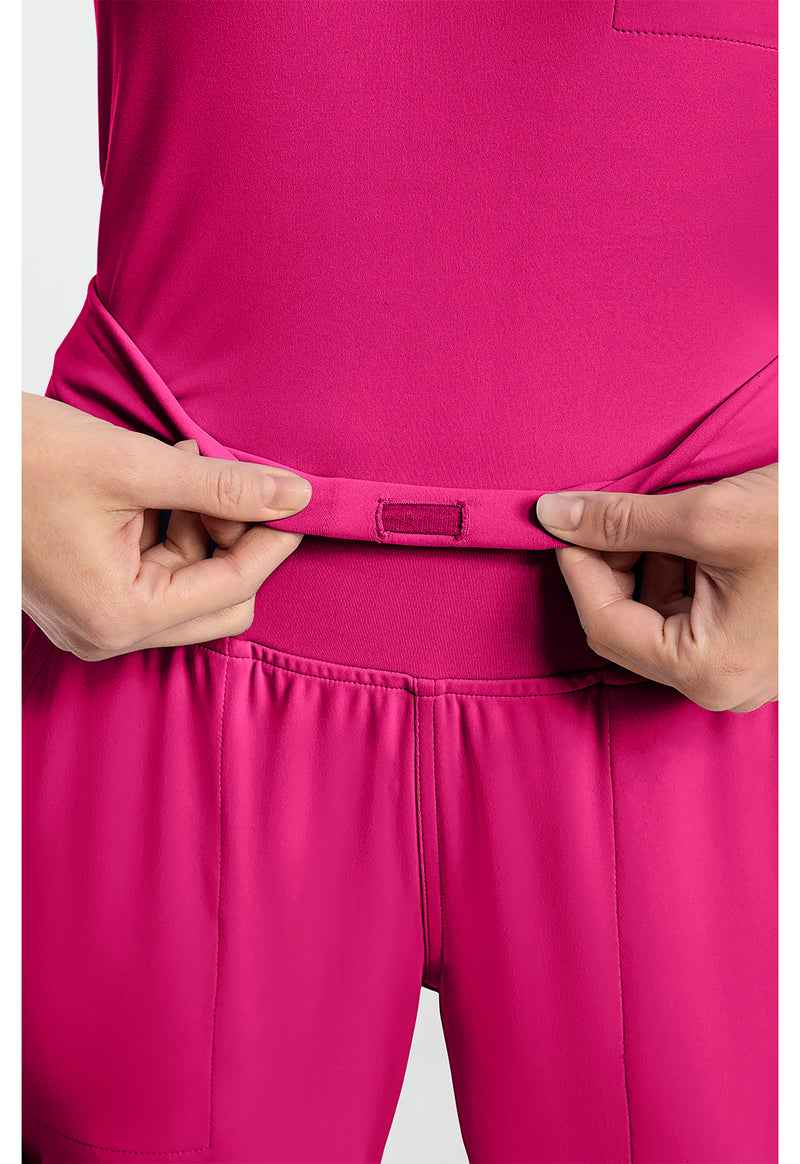 Tropical Hibiscus - Women's 5-Pocket Jogger Scrub Pants (View 2)