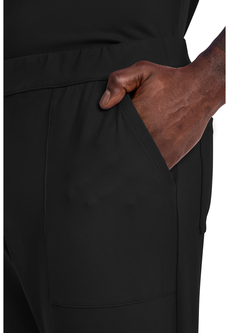 Black - Men's 5-Pocket Jogger Scrub Pants (View 3)