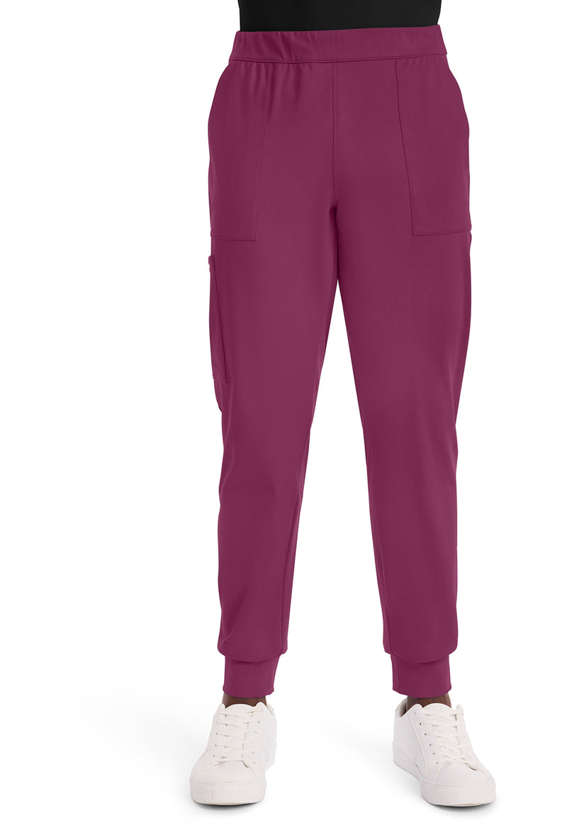 Wine - Cherokee Achieve Men Scrub Pants - Front View