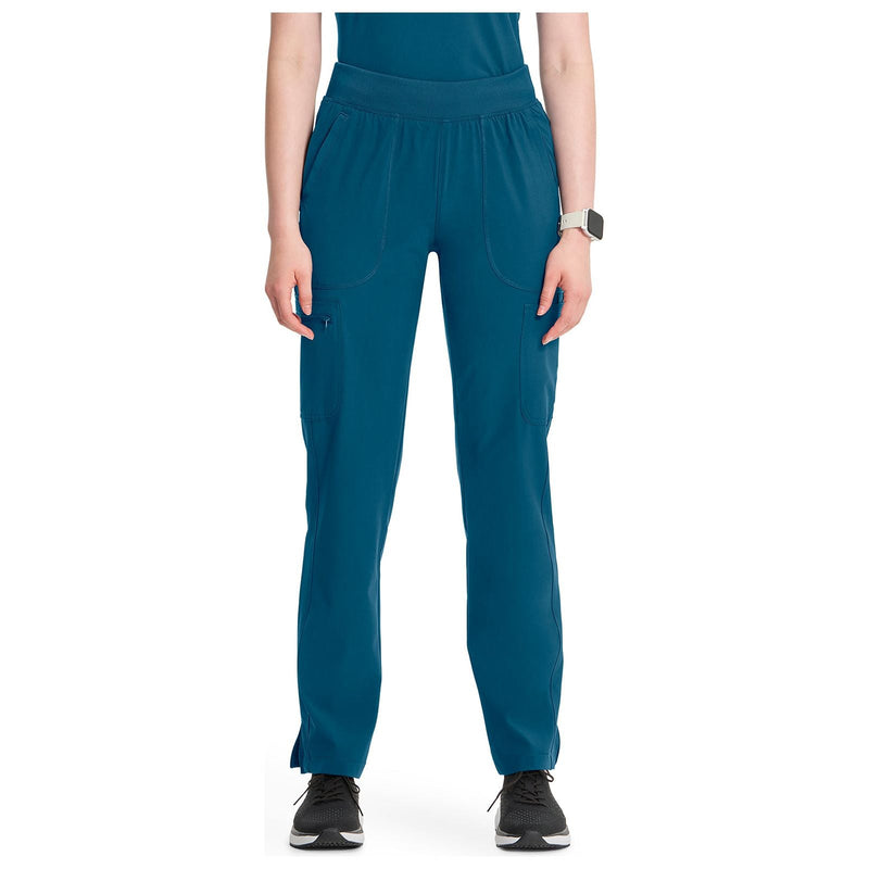 caribbean blue - Mid Rise Tapered Leg Pull-on Pant