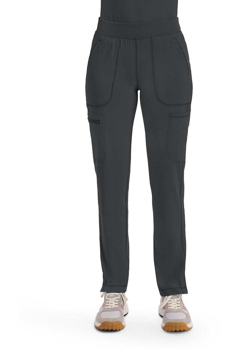 Black - Cherokee IN Infinity Women Scrub Pants - Front View