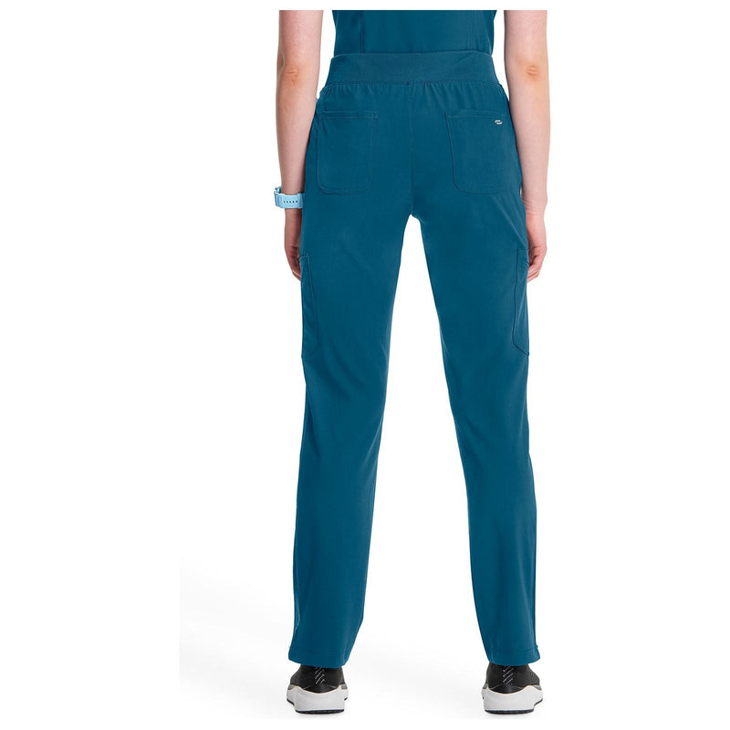 caribbean blue - Mid Rise Tapered Leg Pull-on Pant