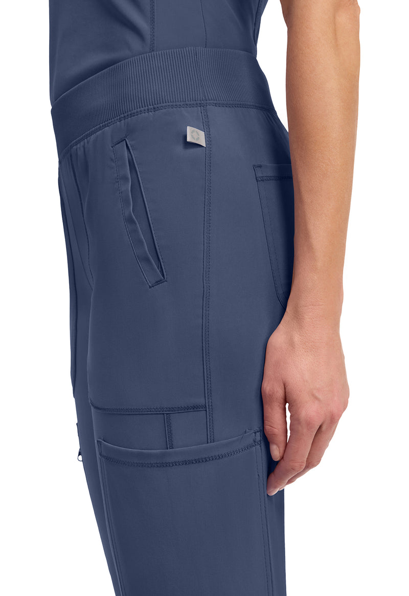 navy - Mid Rise Tapered Leg Pull-on Pant (View 2)