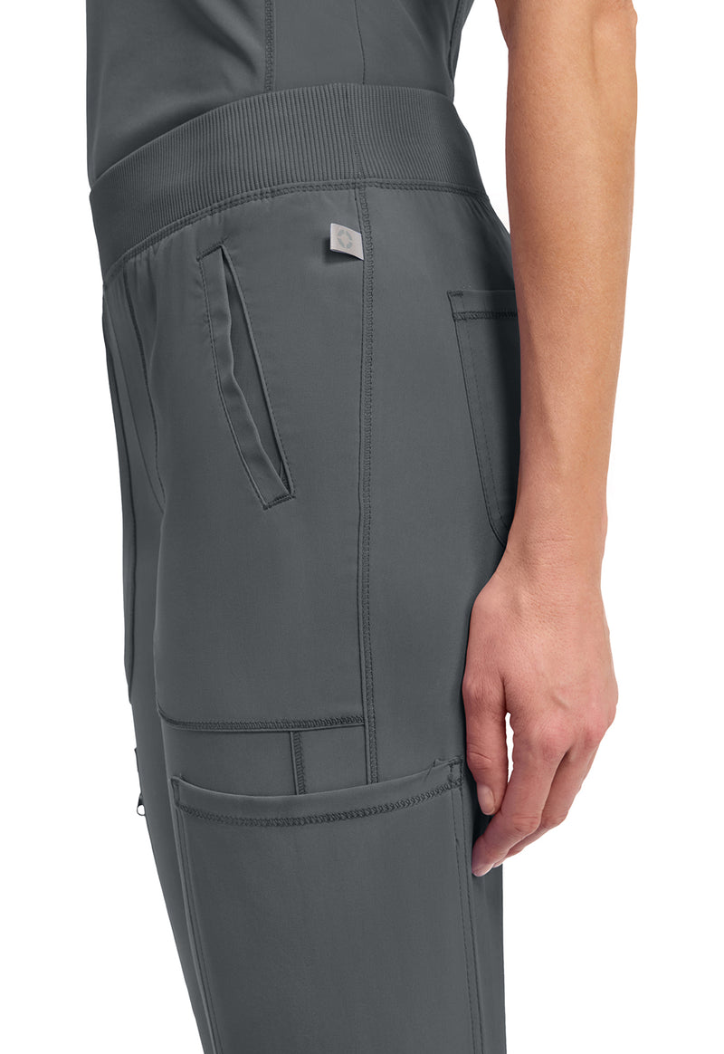 pewter - Mid Rise Tapered Leg Pull-on Pant (View 2)