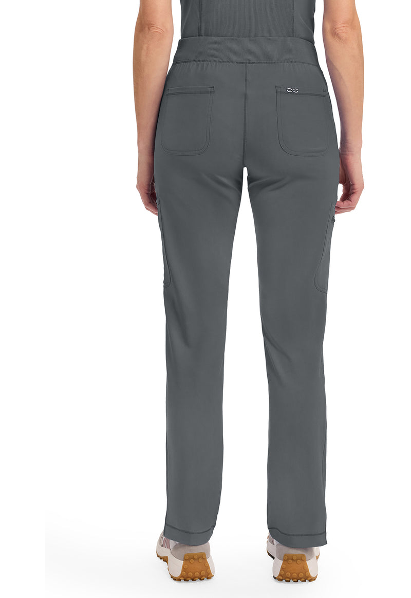 Pewter - Cherokee IN Infinity Women Scrub Pants - Back View