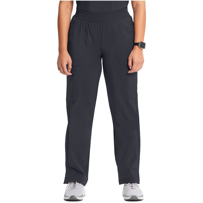 pewter - Mid Rise Tapered Leg Pull-on Pant