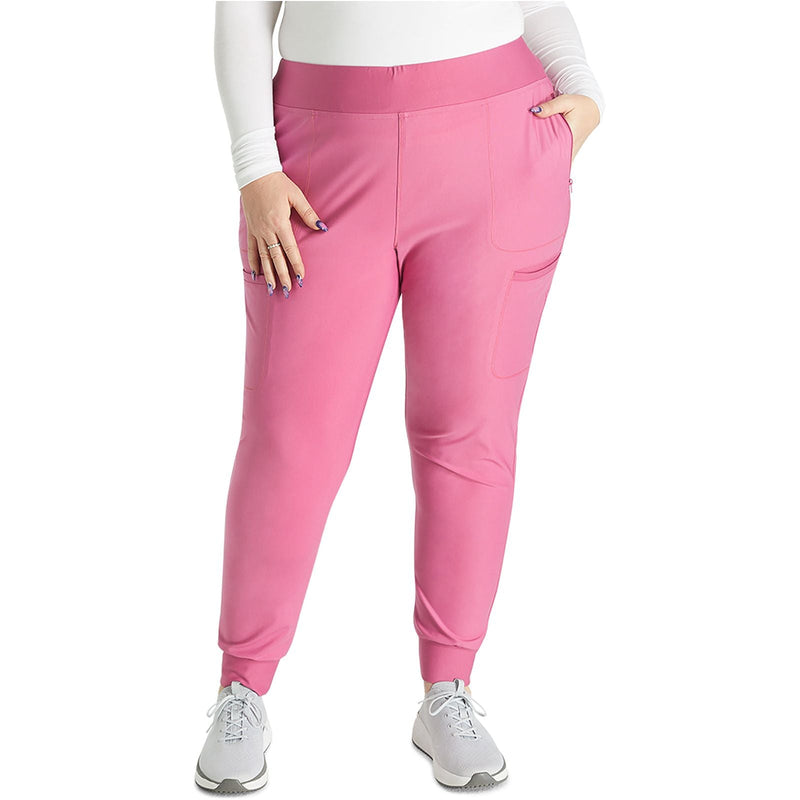 blush berry - Mid Rise Tapered Leg Drawstring Pant