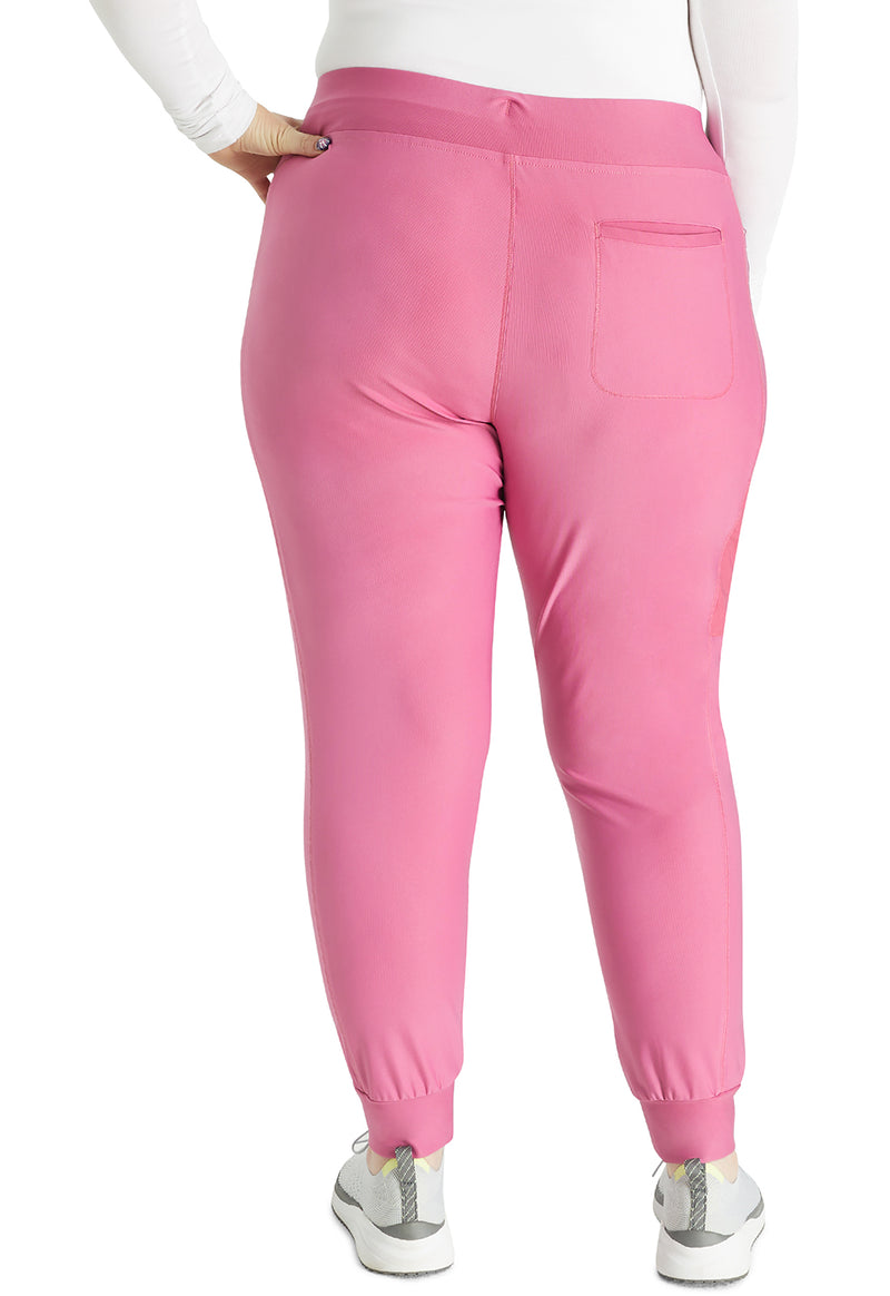 blush berry - Mid Rise Tapered Leg Drawstring Pant (Back)